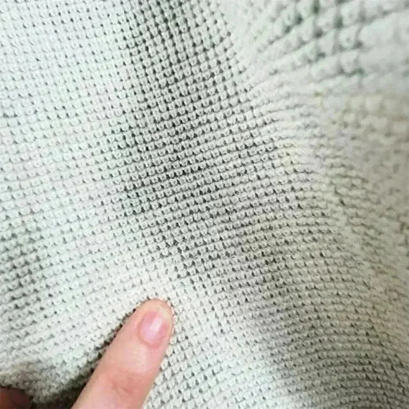 FRAME Women's L Off White Multi Short Sleeve Crew Neck Knit Sweater Ribbed - Picture 7 of 8